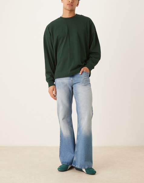 ASOS DESIGN - Jeans ampi a zampa lavaggio vintage - view 1