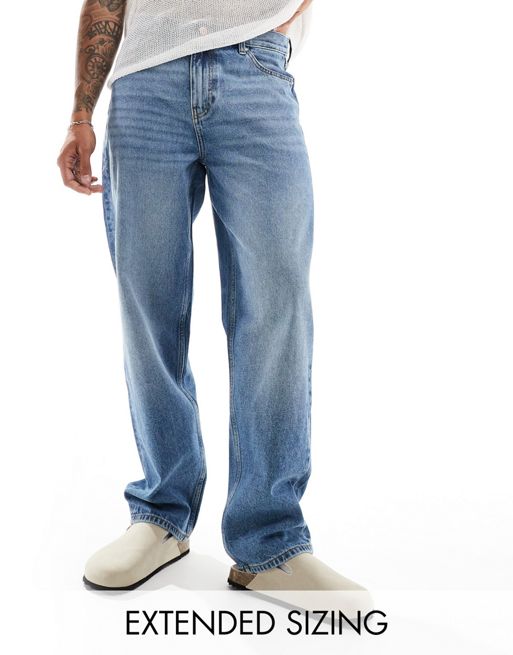 FhyzicsShops DESIGN - Jeans ampi blu lavaggio chiaro