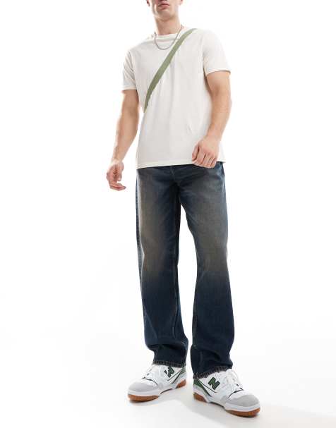 ASOS DESIGN - Jeans ampi blu lavaggio medio pesante - view 1