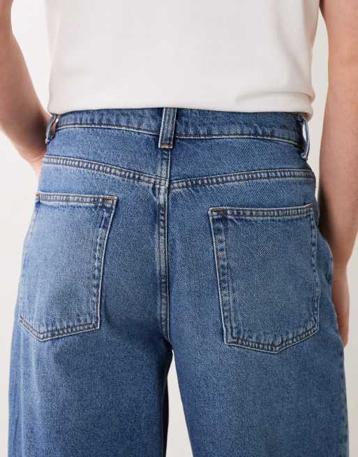 ASOS DESIGN - Jeans ampi blu medio slavato, 4 di 5