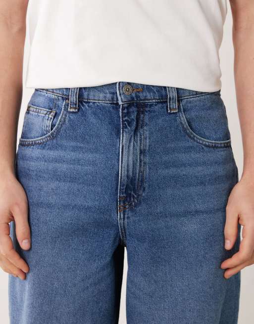 ASOS DESIGN - Jeans ampi blu medio slavato, 5 di 5
