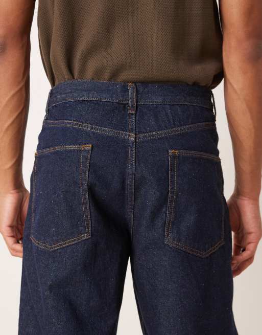 ASOS DESIGN - Jeans ampi color indaco, 4 di 5