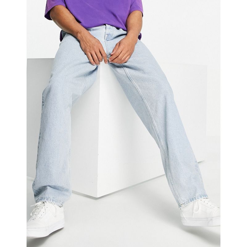 tWLLs Uomo DESIGN - Jeans ampi con pieghe doppie e vita elasticizzata