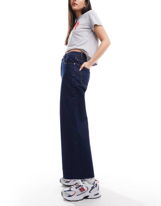 ASOS DESIGN - Jeans ampi cropped rinse wash, 2 di 5