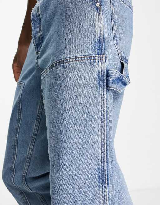 ASOS DESIGN - Jeans ampi dritti lavaggio medio, 4 di 4