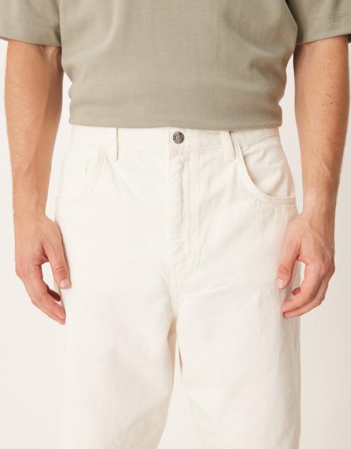 ASOS DESIGN - Jeans ampi écru, 4 di 5