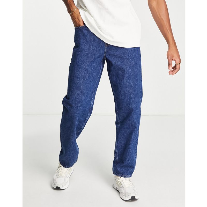 DESIGN - Jeans ampi lavaggio blu medio