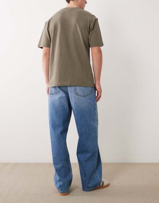 ASOS DESIGN - Jeans ampi lavaggio blu medio, 2 di 5