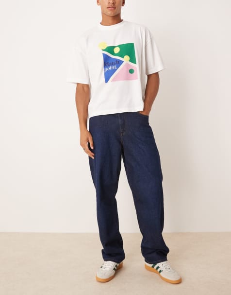 ASOS DESIGN - Jeans ampi lavaggio blu scuro - view 1