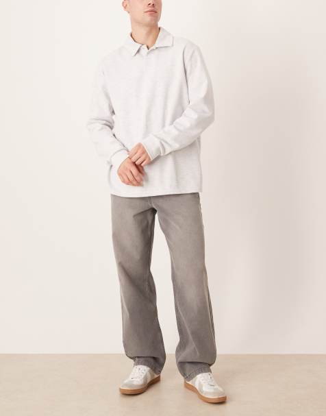 ASOS DESIGN - Jeans ampi lavaggio grigio - view 1