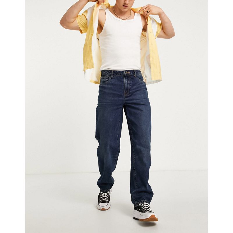 Uomo Jeans DESIGN - Jeans ampi lavaggio scuro vintage