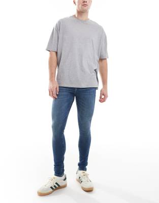 Jeans aus Power-Stretch in verwaschenem Dunkelblau Blau 52 Regular