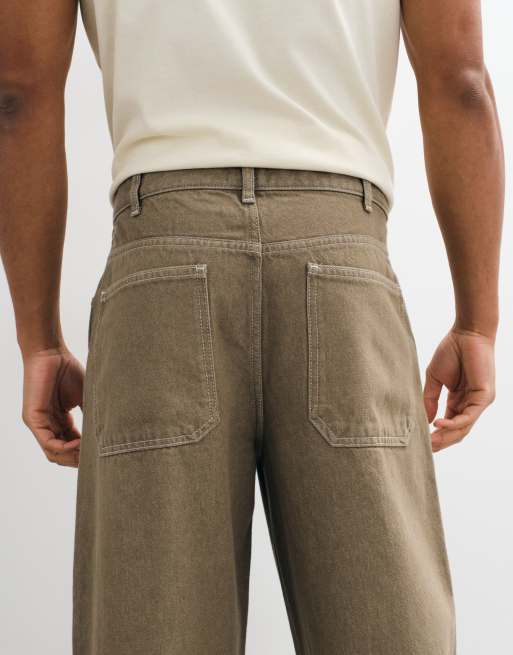 ASOS DESIGN jeans baggy beige, 5 di 5