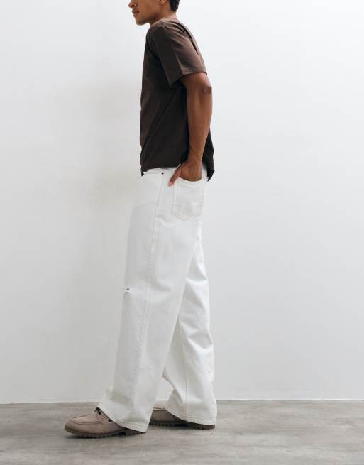 ASOS DESIGN jeans baggy con strappi bianchi, 3 di 5