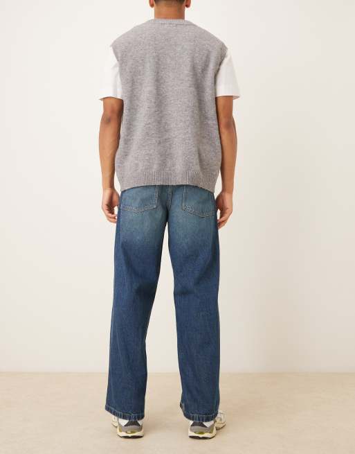 ASOS DESIGN jeans baggy estremi in lavaggio scuro blu, 2 di 5