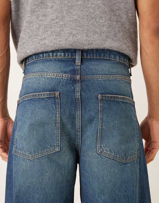 ASOS DESIGN jeans baggy estremi in lavaggio scuro blu, 4 di 5