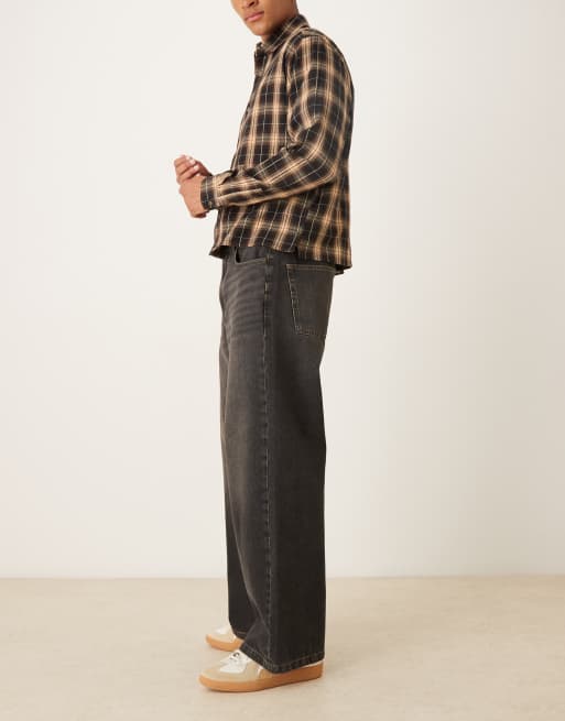 ASOS DESIGN jeans baggy estremi in nero slavato, 2 di 5