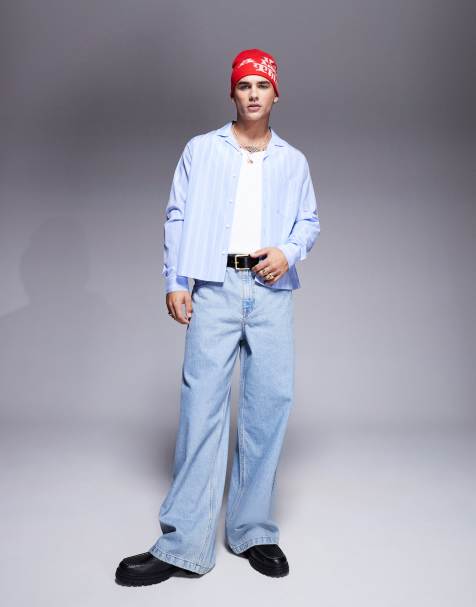 ASOS DESIGN jeans baggy extra ampi in lavaggio chiaro blu - view 1