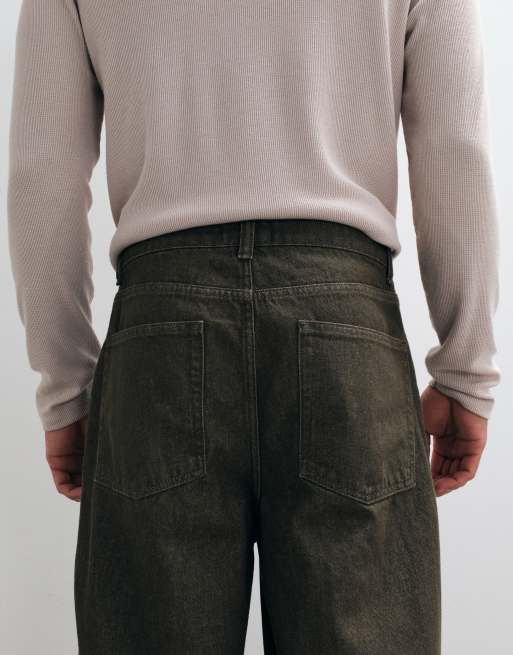 ASOS DESIGN jeans baggy extrêmes à délavage olive, 3 de 5