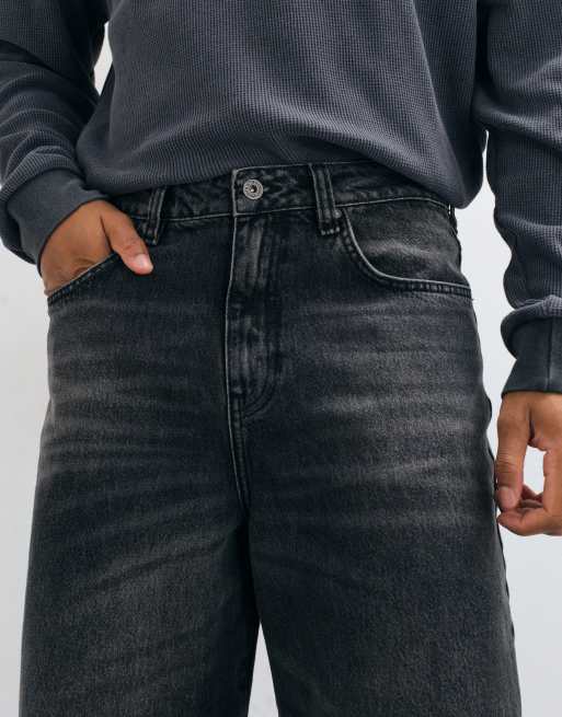 ASOS DESIGN jeans baggy grigi con lavaggio vintage, 4 di 5