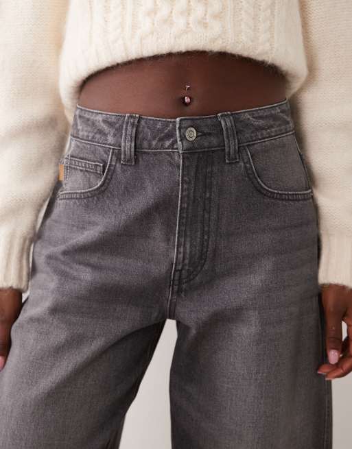 ASOS DESIGN jeans barrel grigi con risvolti, 5 di 5