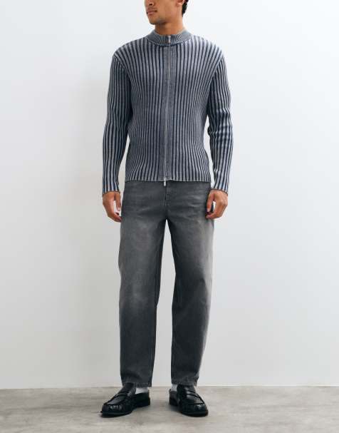 ASOS DESIGN jeans barrel slim grigio slavato - view 1