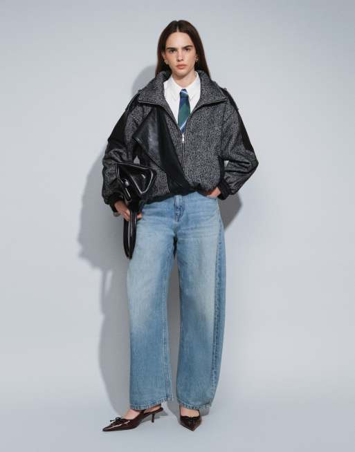 ASOS DESIGN jeans barrel slim in lavaggio chiaro slavato, 2 di 5