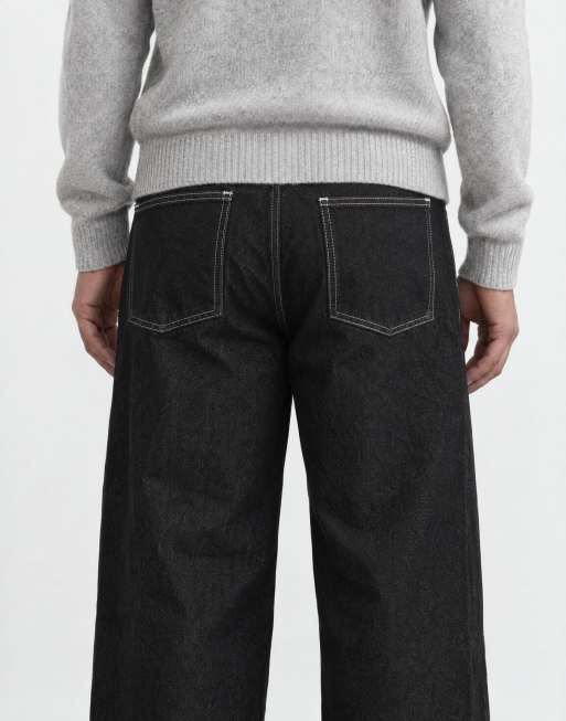 ASOS DESIGN jeans barrel w surowej czerni, 10 z 10