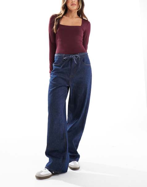 ASOS DESIGN - Jeans blu medio allacciati in vita - view 1
