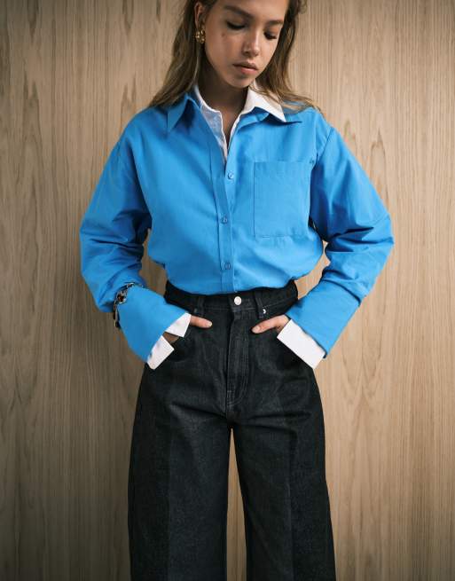 ASOS DESIGN high waisted barrel leg jeans in gray tonal wash