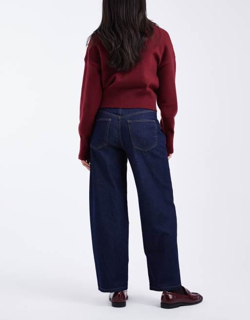 ASOS DESIGN - Jeans bombati alla caviglia stretti in vita lavaggio risciacquato , 3 di 5