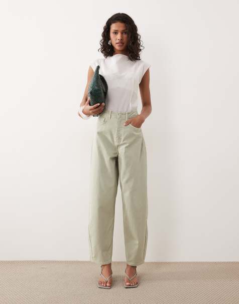 ASOS DESIGN - Jeans bombati slim verde salvia - view 1