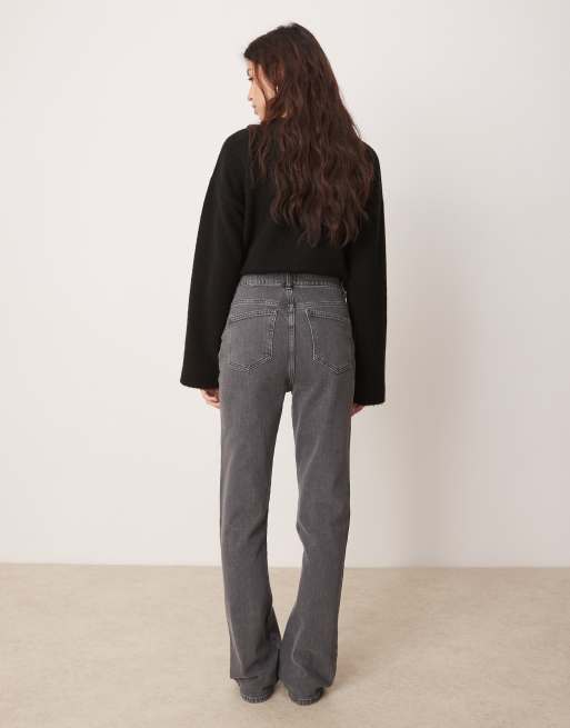 ASOS DESIGN - Jeans bootcut a zampa grigi confortevoli elasticizzati a vita medio alta, 3 di 5
