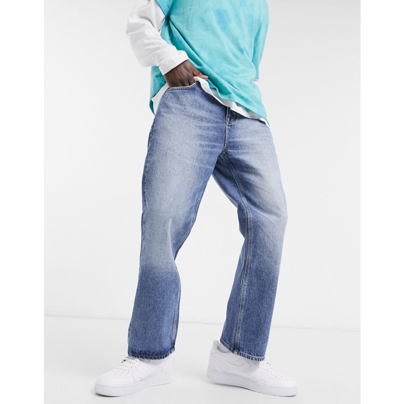 Uomo Jeans dritti DESIGN - Jeans bootcut lavaggio blu scuro anni '90