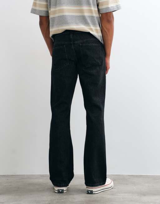 ASOS DESIGN jeans bootcut neri slavati, 3 di 5