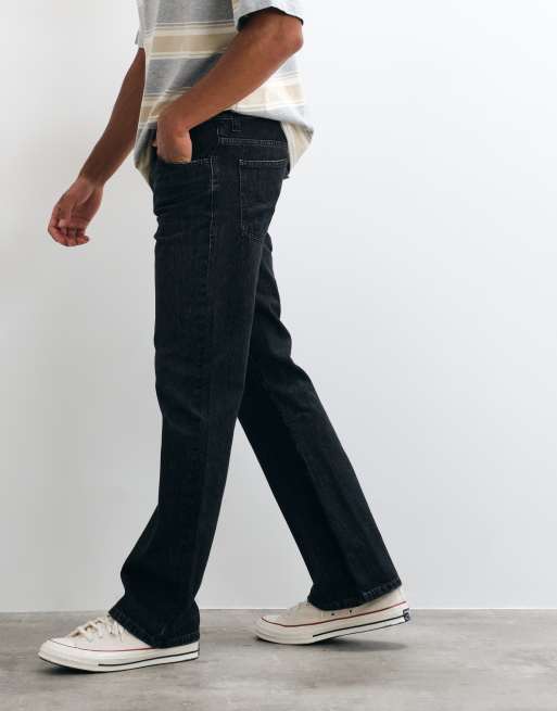 ASOS DESIGN jeans bootcut neri slavati, 4 di 5