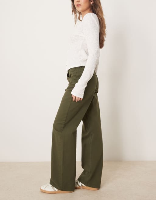 ASOS DESIGN - Jeans boyfriend ampi verde bosco, 3 di 5