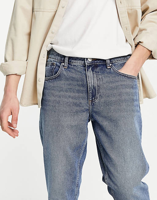 Asos Uomo Abbigliamento Pantaloni e jeans Jeans Jeans straight Jeans classici rigidi medio slavato vintage 