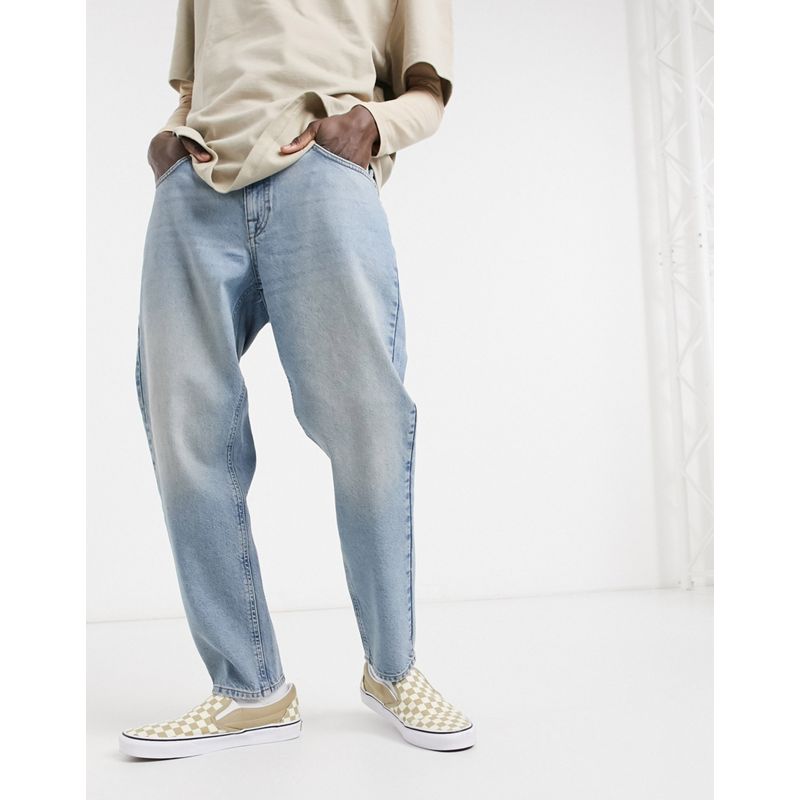 Jeans ampi F21Eu DESIGN - Jeans classici rigidi blu medio slavato vintage