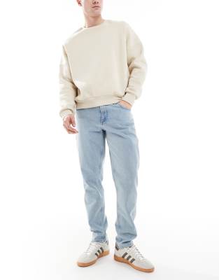 ASOS DESIGN classic rigid jeans in light stone wash blue - ASOS Price Checker