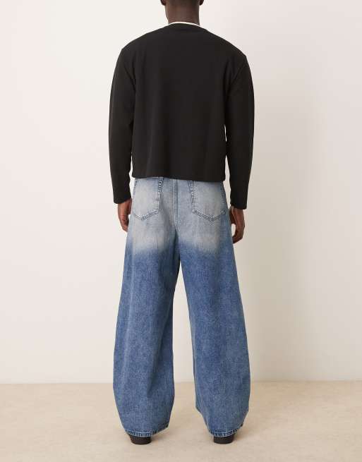 ASOS DESIGN - Blå jeans med cocoon-pasform