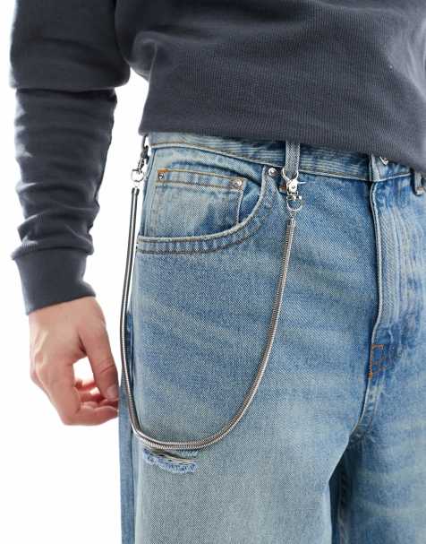 ASOS DESIGN jeans coil chain in silver - view 1