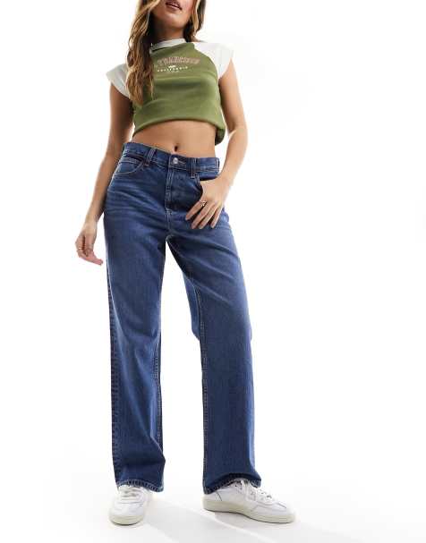 ASOS DESIGN - Jeans comfort stretch dritti blu lavaggio medio pulito - view 1