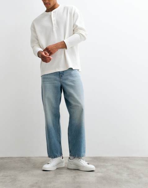 ASOS DESIGN - Jeans comodi affusolati blu lavaggio chiaro vintage - view 1