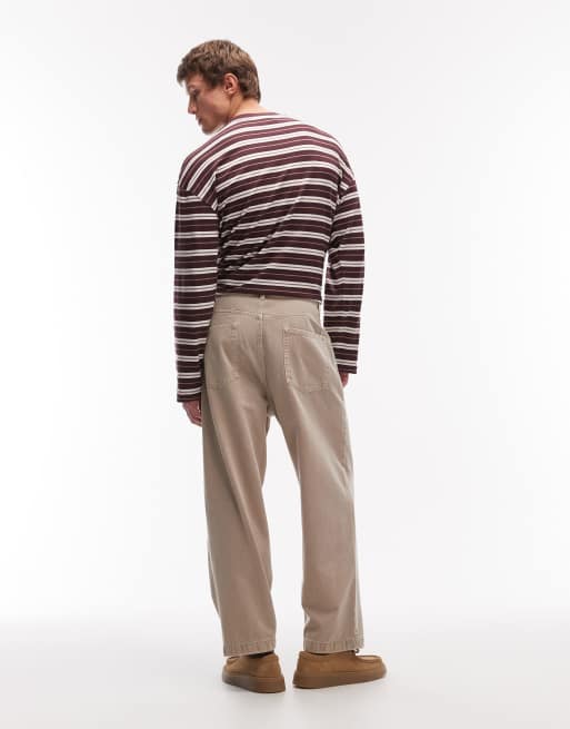 ASOS DESIGN - Jeans comodi affusolati color pietra slavato in coordinato, 2 di 5