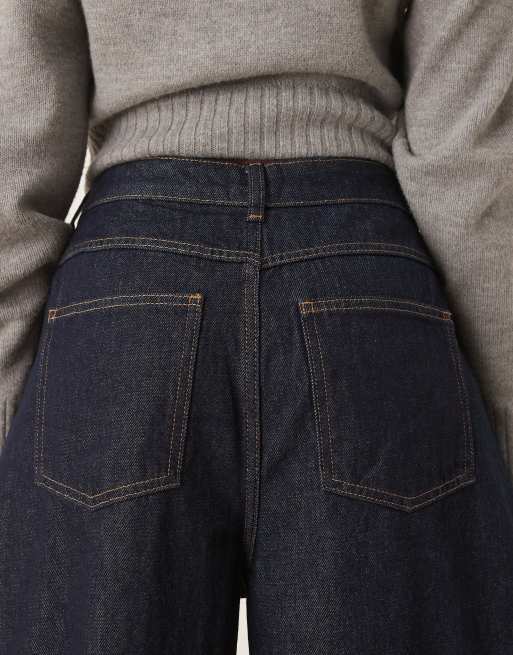 ASOS DESIGN oversized horseshoe jeans in rinse wash