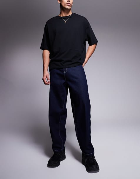 ASOS DESIGN - Jeans con gamba bombata blu lavaggio scuro - view 1