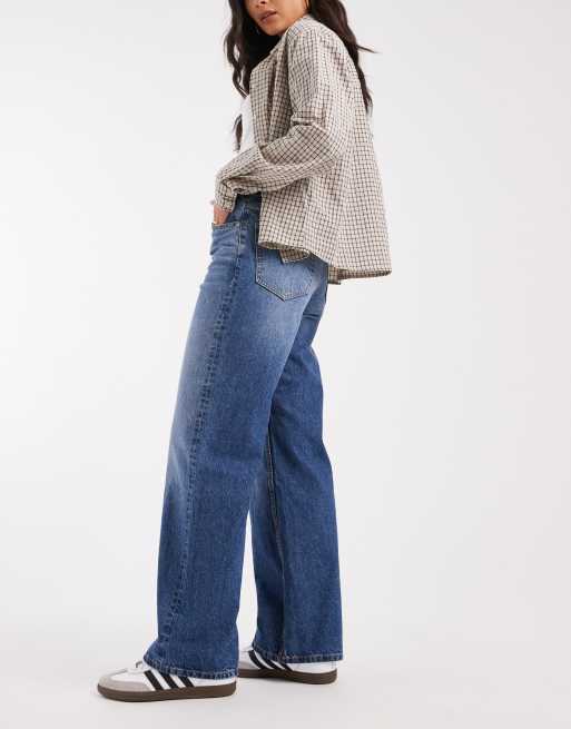 ASOS DESIGN - Jeans dad fit a fondo ampio blu medio - Circular Design Collection, 2 di 5