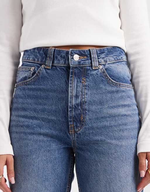 ASOS DESIGN - Jeans dad fit a fondo ampio blu medio - Circular Design Collection, 4 di 5