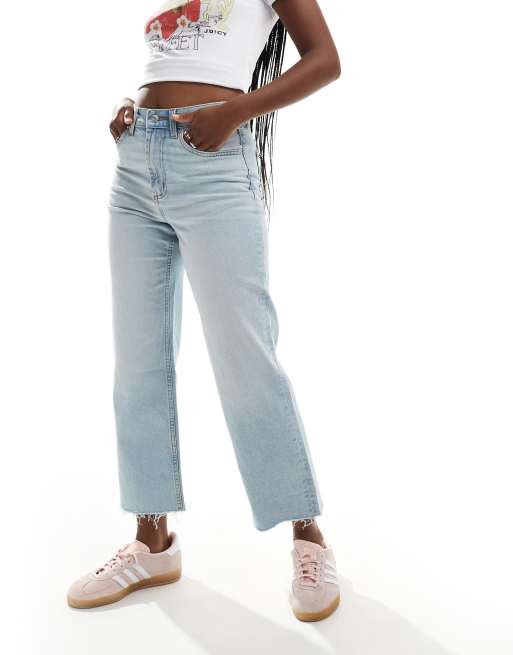 ASOS DESIGN - Jeans dritti alla caviglia lavaggio candeggiato sfumato, 4 di 5